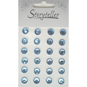 Bling, rund 8mm lys blå