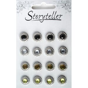 Brads, sølv medaljong, bling