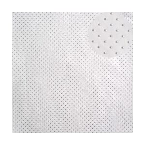 Håndlaget papir, hvit med sølv prikker, 25 ark