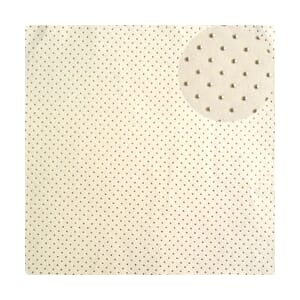 Håndlaget papir, krem med gull prikker, 25 ark
