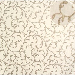 Håndlaget papir, krem med gull scroll, 25 ark