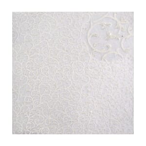 Silkepapir med hvit scroll, 25 ark