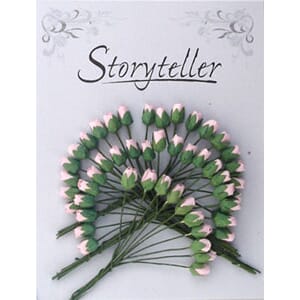 4mm roseknopp, lys rosa