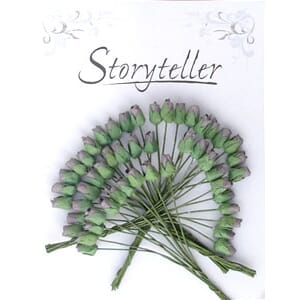 4mm roseknopp, grå-lilla