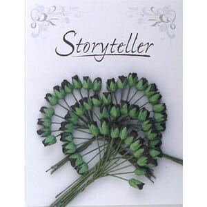 4mm roseknopp, svart