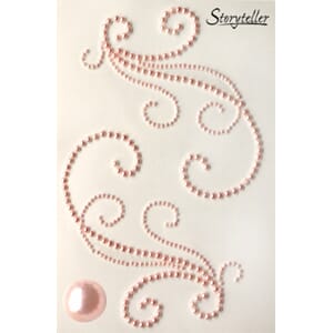 Swirl halvperler, rosa