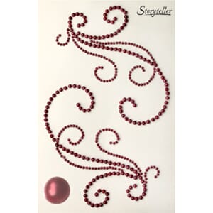 Swirl halvperler, dyp burgunder