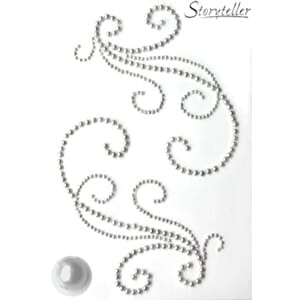 Swirl halvperler, sølv