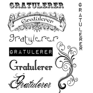 Clingstamps - gratulerer