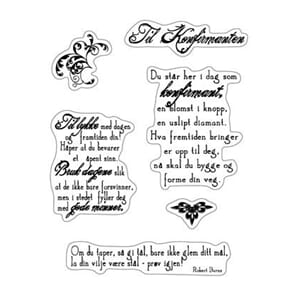 Clearstamps - til konfirmanten