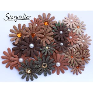 36 Daisy m perle og bling, Brun