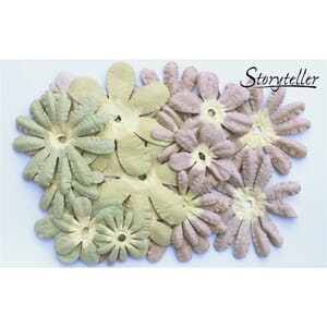 30 Ass blomster, Rosa-grønn