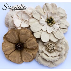 4 store blomster, Vintage