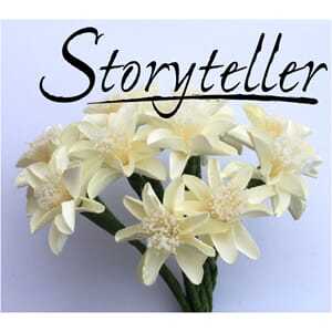 20mm lilje, 12stk, off-white