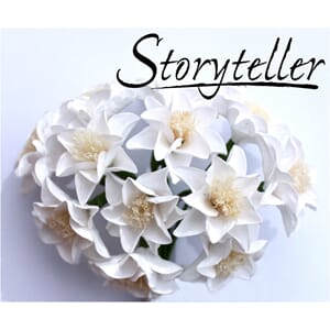 25mm lilje, 12 stk, hvit