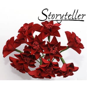 25mm lilje, 12 stk, burgunder