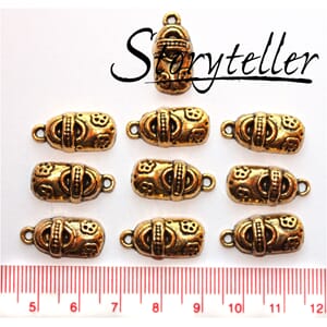 baby sko, 10stk antikk gull, metall