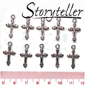 kors, 10stk sølv, metall