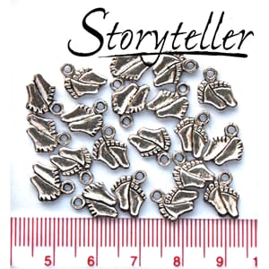 føtter, 20stk sølv, metall