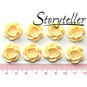 roser, 8stk, lys gul, plast