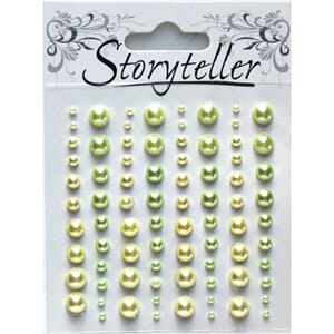 Halvperler, gul-grønn