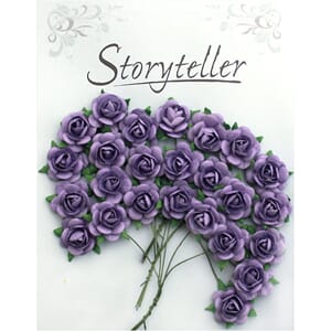 18mm rose, lilla, 25 stk