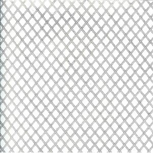 Håndlaget papir, hvit med sølv ruter, 25 ark