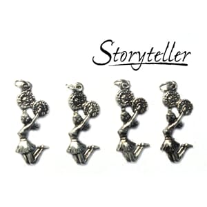 cheer leader, sølv, 4-pk