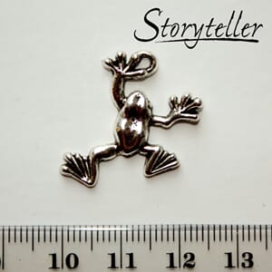 frosk, 5stk, sølv metall