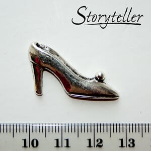 sko, 5stk, sølv metall