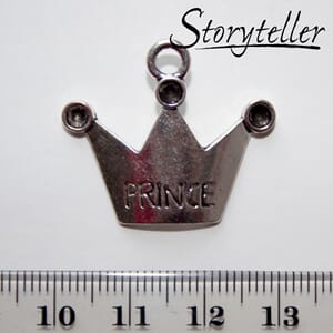 prince krone, 4stk, sølv metall