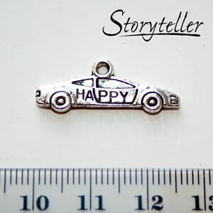 bil, 10stk, sølv metall