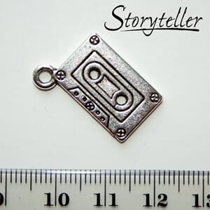 kassett, 5stk, sølv metall