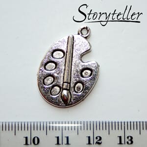 pallette, 3stk, sølv metall