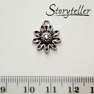 blomster, 10stk, sølv metall