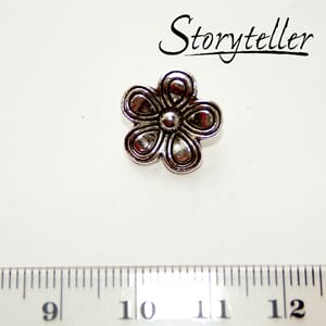 blomster, 10stk, sølv metall