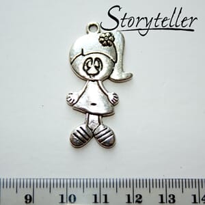 jente, 3stk, sølv metall