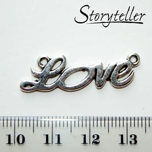 love, 8stk, sølv metall