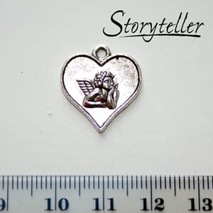 Cupid, 8stk, sølv metall