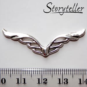 vinger, 5stk, sølv metall