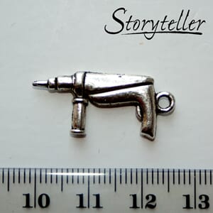 drill, 5stk, sølv metall