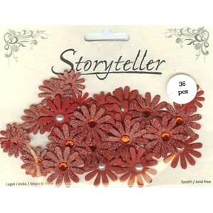 36 Daisy m perle og bling, Rød