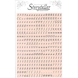 Tiny stickers, rosa med svarte bokstaver