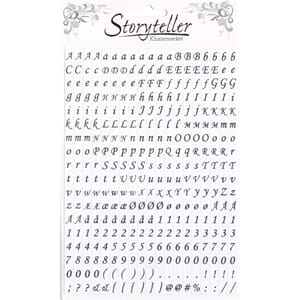 Tiny stickers, hvit med svarte bokstaver