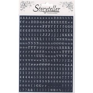 Tiny stickers, mørk blå med hvite røffe bokstaver