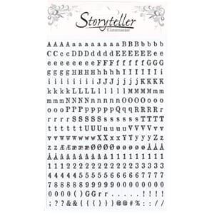 Tiny stickers, hvit med svarte røffe bokstaver