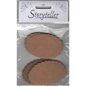 Scallop oval die cut, kraft