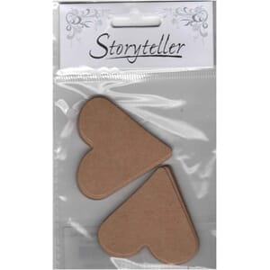 Hjerte 1 die cut, 20-pk, kraft