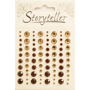 Bling, lys og mørk brun, 80 stk