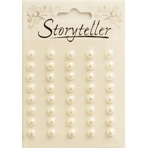 Halvperler, krem 40 stk